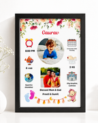 Customised Baby Memory Photo Frame A4 Size