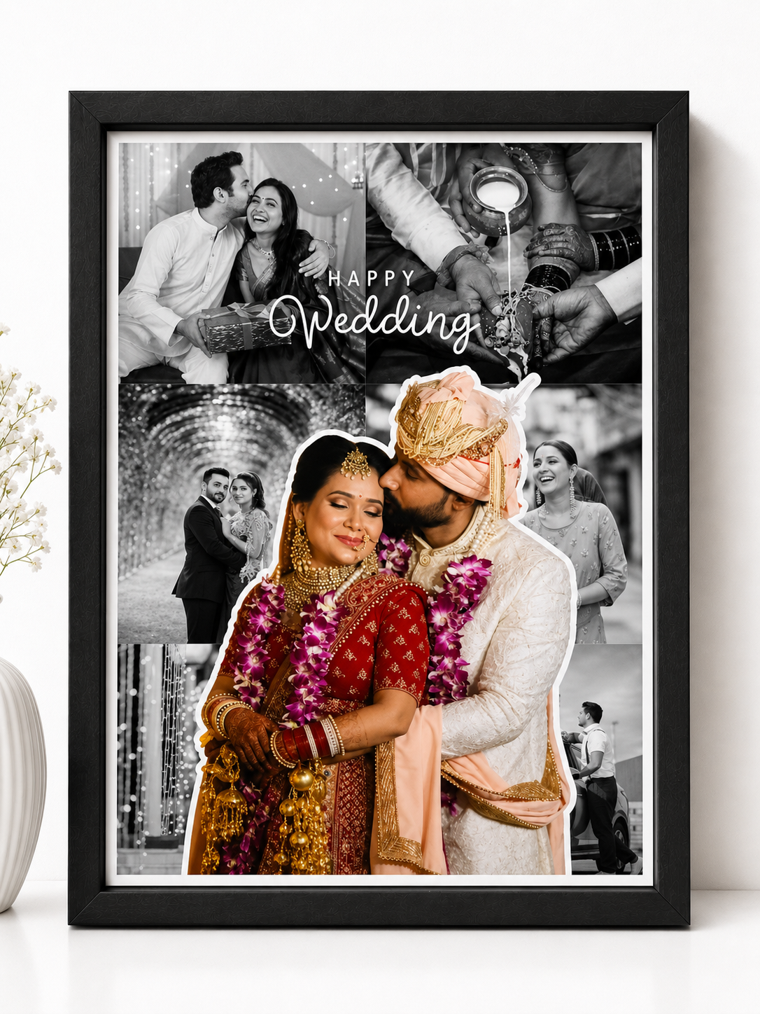 Customised Wedding Photo Frame A4 Size
