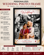 Customised Wedding Photo Frame A4 Size